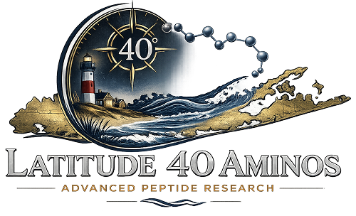 Latitude 40 Aminos Research Catalog Research Peptides & Laboratory Compounds Metabolic & Endocrine Research Reagents Latitude 40 Aminos research peptides and compounds logo